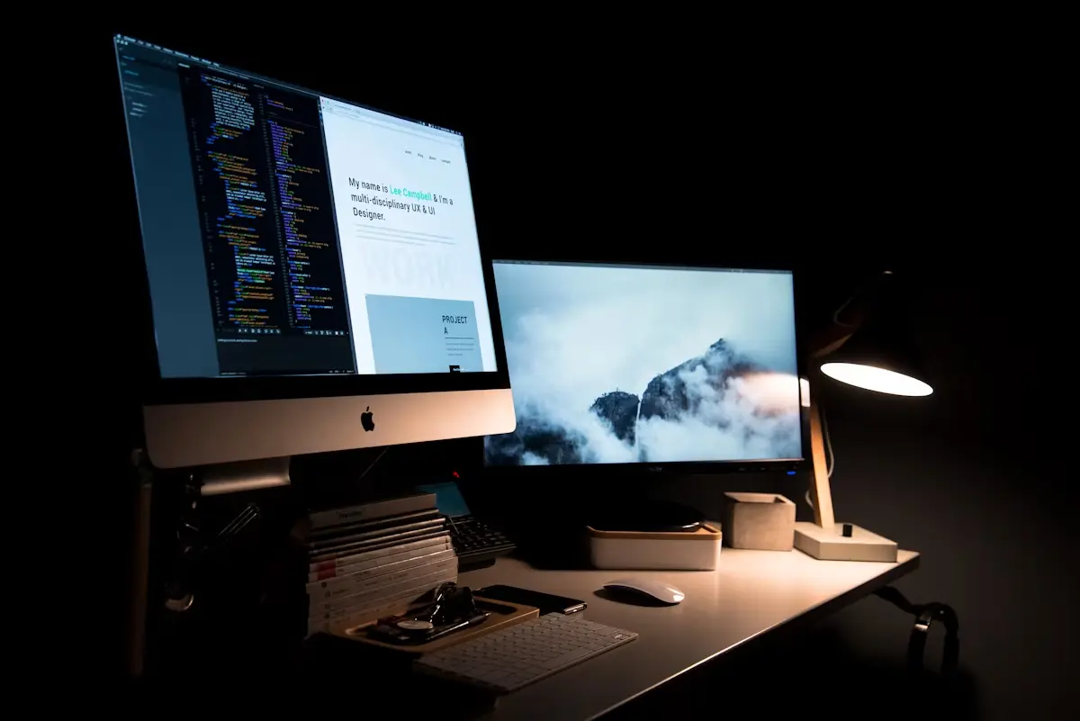 Designer reviewing a custom website layout