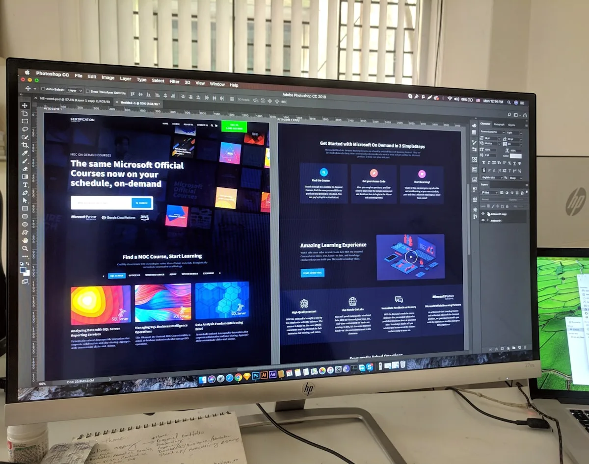 Designer working across design tools